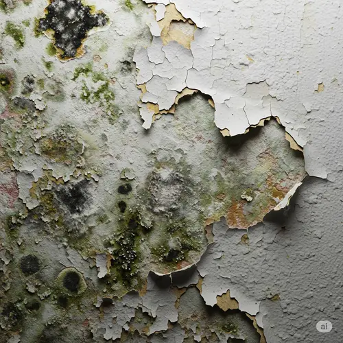 mold on dry wall and its pealing
